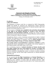 Opening Session, Statement 