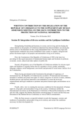 Session 2, Written Contribution