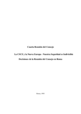 Final Document of the Fourth Meeting of the CSCE Council of Ministers, Rome, 30 November-1 December 1993 (es)