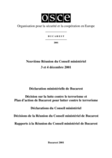 Final Document of the Ninth Meeting of the OSCE Ministerial Council, Bucharest, 3-4 December 2001 (fr)