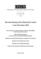 Final Document of the Eleventh Meeting of the OSCE Ministerial Council, Maastricht, 1-2 December 2003