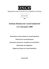 Final Document of the Sixteenth Meeting of the Ministerial Council, Helsinki, 4 and 5 December 2008 (fr)
