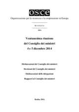 Final Document of the Twenty-First Meeting of the Ministerial Council, Basel, 4-5 December 2014 (it)