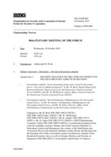 Journal of the 801st Plenary Meeting of the Forum for Security Co-operation