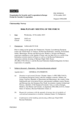 Journal of the 804th Plenary Meeting of the Forum for Security Co-operation