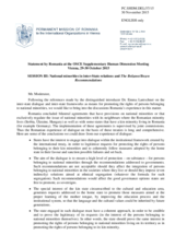 Session 3, Statement