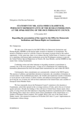 Statement by the Delegation of the Russian Federation in response to the report by the Office for Democratic Institutions and Human Rights on the human rights situation of detainees at Guantánamo