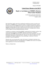 Statement by the Delegation of the United States of America on the violation by the OSCE Office of Democratic Institutions and Human Rights of its mandate