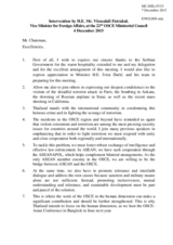 Intervention by H.E. Virasakdi Futrakul, Vice Minister for Foreign Affairs