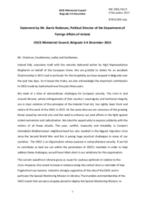 Statement by H.E. Barrie Robinson, Political Director of the Department of Foreign Affairs