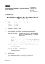 Журнал 1081-го специального пленарного заседания Постоянного совета  