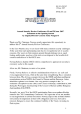 Statement by Ms. Anita Nergaard, Deputy Director General, Norway