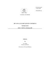 Statement by Mr. Jiri Vogl, Council of Europe