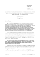 Closing Statement by Amb. Sanchez de Boado, Chairman of the Permanent Council, Spain