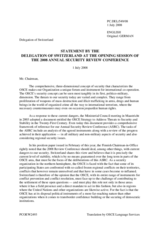 Statement by Switzerland