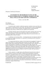 Statement by the Russian Federation