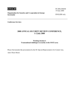 Presentation by Amb. Morel, EU Special Representative for Central Asia