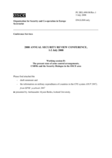 Presentation by Amb. Bailes, Iceland University, Draft statement and the information on military expenditures of countries in the CFE system (OUP 2007), from SIPRI yearbook 2007