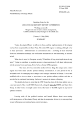 Statement by Amb. Kobieracki, Ministry of Foreign Affairs of Poland