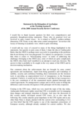 Statement by Azerbaijan