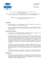 Statement by Amb. Talvitie, Special Envoy of the CiO