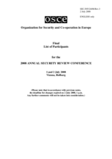 Final List of Participants