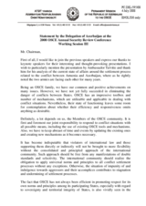 Statement by Azerbaijan
