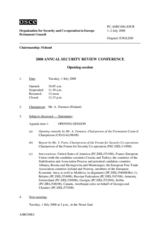 Journal of the 2008 Annual Security Review Conference