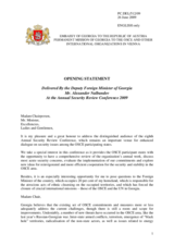 Statement by the Deputy Foreign Minister of Georgia, Mr. Alexander Nalbandov