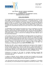 Statement by Amb. Marinaki, Chairperson of the Permanent Council