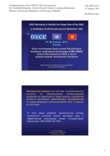 Presentation by Mr. Bektashev, Ministry of Economic Regulation, Kyrgyzstan