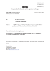 Action against Terrorism Unit (ATU) Remarks