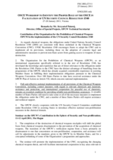 Remarks by Mr. Paturej, Organization for the Prohibition of Chemical Weapons (OPCW)