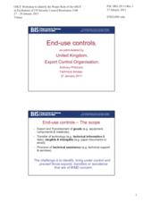 Presentation by Mr. Pritchard, Export Control Organisation, United Kingdom