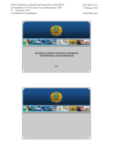 Presentation by Kazakhstan, National Export Control System