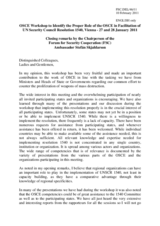 Closing Remarks by the FSC Chair