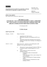 Agenda and Modalities