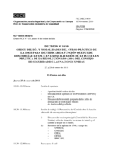 Agenda and Modalities