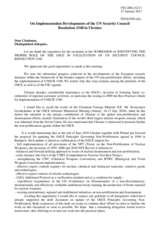 Statement on Implementation of the UNSCR 1540 in Ukraine