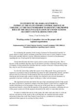 Statement by Ms. Matvieieva, State Service of Export Control of Ukraine