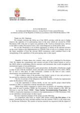 Statement by Amb. Latinovic, Ministry of Foreign Affairs, Serbia