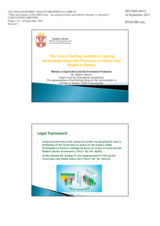 Presentation by Ms. Biljana Filipović, Head, Department of International Co-operation, Ministry of Agriculture and Environmental Protection