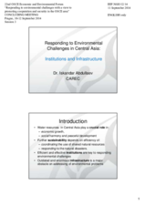 Statement by Dr. Iskander Abdullaev, Executive Director