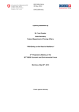 Opening Statement by H.E. Mr. Yves Rossier, State Secretary