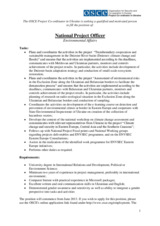 Vacancy Notice: National Project Officer (Environmental Affairs). Application deadline: 13 May 2013.