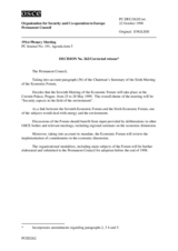 Permanent Council Decision No. 262