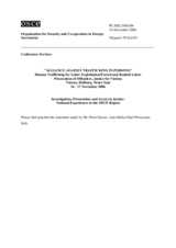 Statement by the National Anti-Mafia Chief Prosecutor of Italy, Dr. Piero Grasso (it)