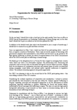 Statement by the OSCE Special Representative on Combating Trafficking in Human Beings, Dr. Helga Konrad