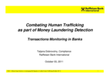 Presentation by Tanja Dobrovolny, Group Compliance, Raiffeisen Bank International AG