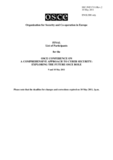 Final List of Participants